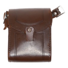 Shoulder strap vintage film camera antique leather case in used condition