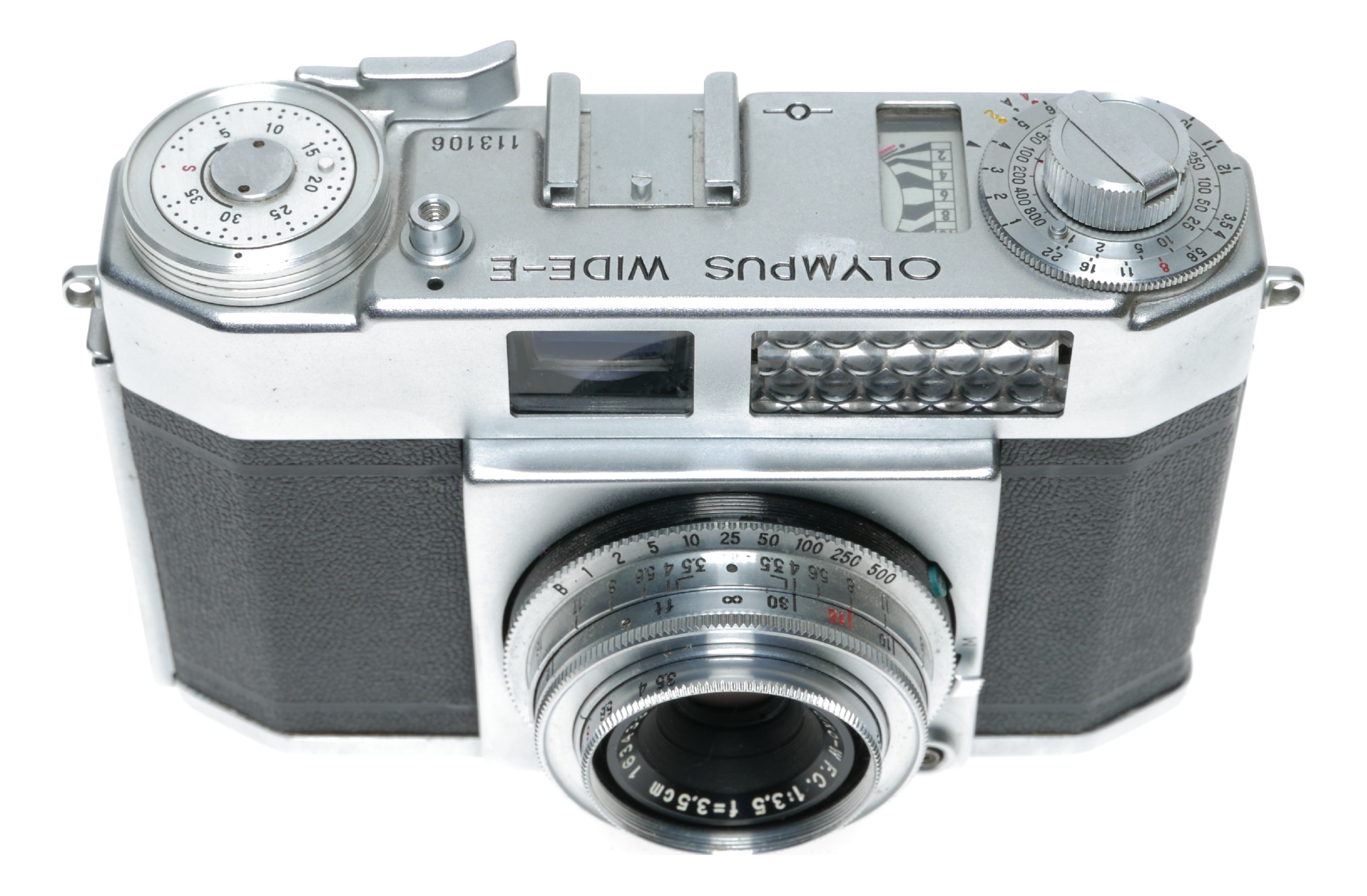 Olympus Wide-E Film 35mm Viewfinder Camera D.Zuiko-W F.C. 1:3.5 f-3.5cm